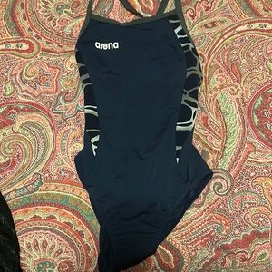Arena Navy Blue fixed back swim suit